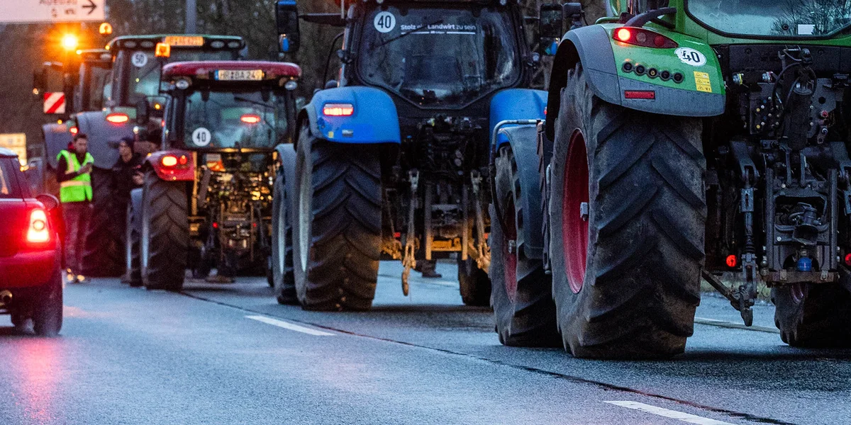 Bauereprotester zu Bréissel: Grouss Baueresyndikater maachen net mat | © picture alliance / Eibner-Pressefoto | Socher/ Eibner-Pressefoto