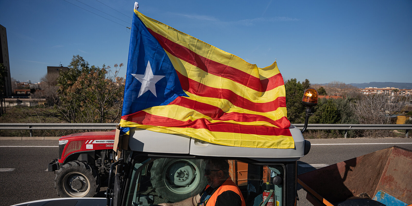 Bauereprotester: 2000 Traktere blockéiere Barcelona | © picture alliance / NurPhoto | Marc Asensio