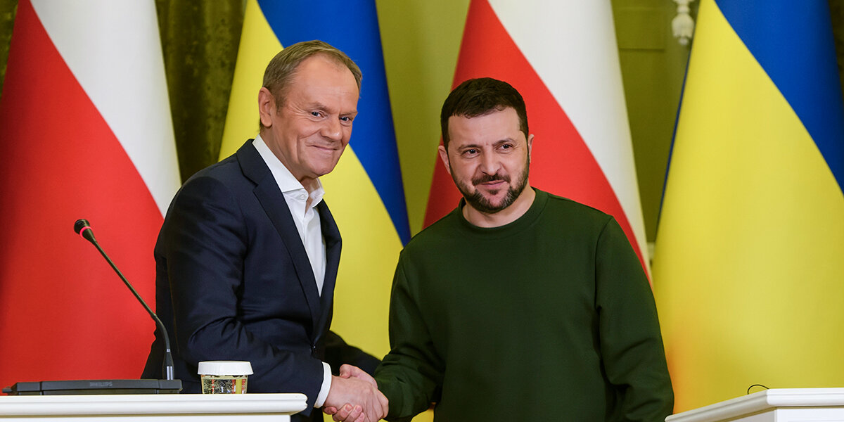 Wolodymyr Selenskyj an Donald Tusk | © picture alliance / NurPhoto | Maxym Marusenko