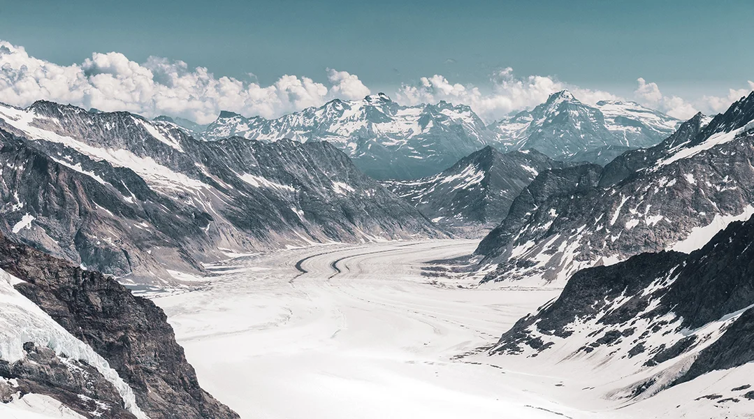 Den Aletsch Gletscher an der Schwäiz | © Patrick Robert Doyle / Unsplash