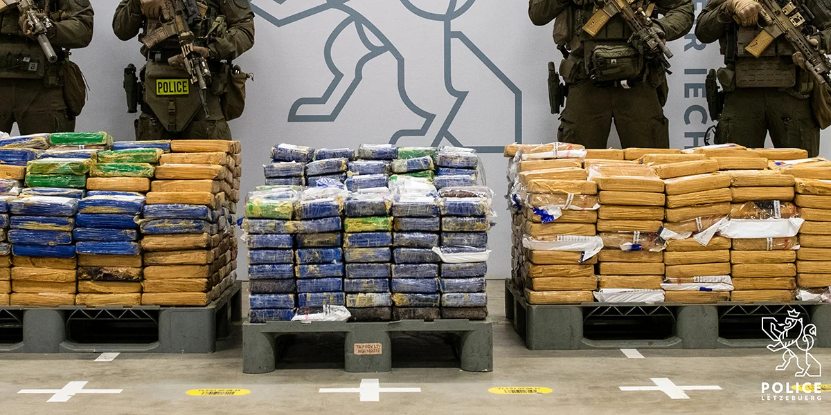 900 Kilo Kokain am Norde vum Land: Presuméierten Hannermann a Kolumbie festgeholl | © Police Luxembourg