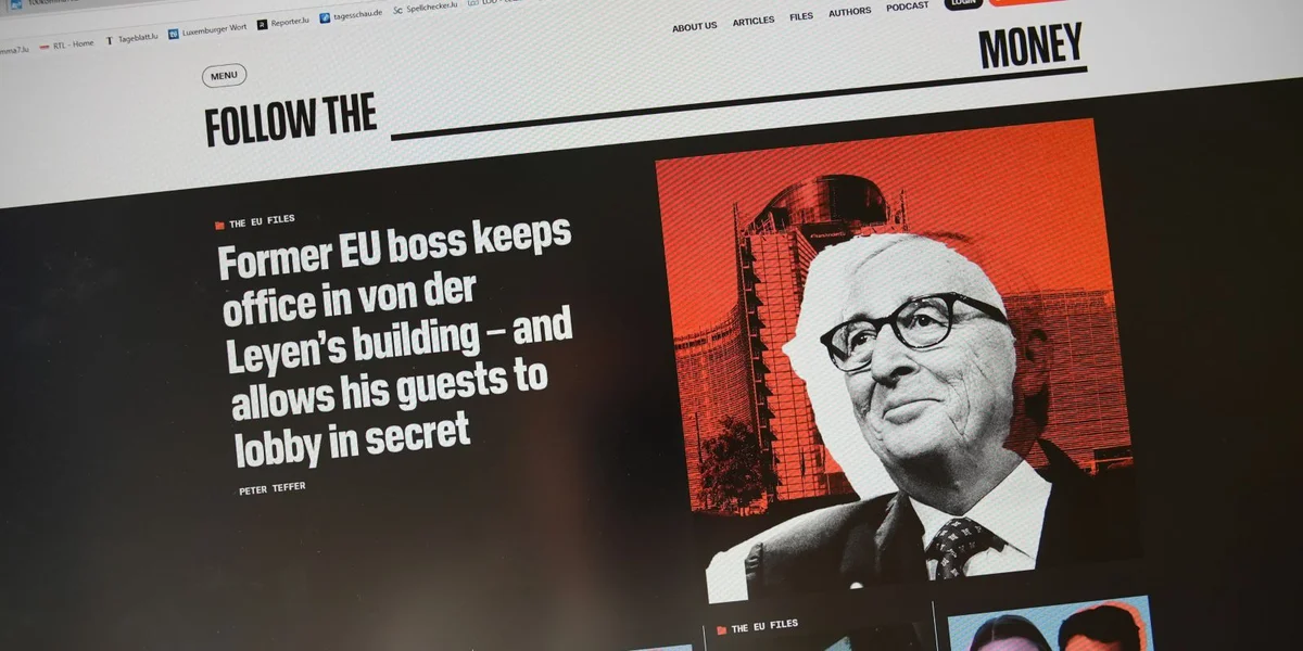 Den Internetsite vu Follow the money mam Artikel iwwer de Jean-Claude Juncker | © Michelle Barthel
