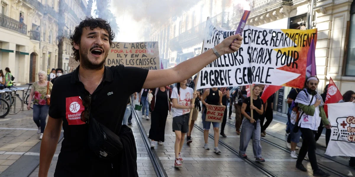 Protester zu Montpellier, Frankräich  | © EPA/GUILLAUME HORCAJUELO
