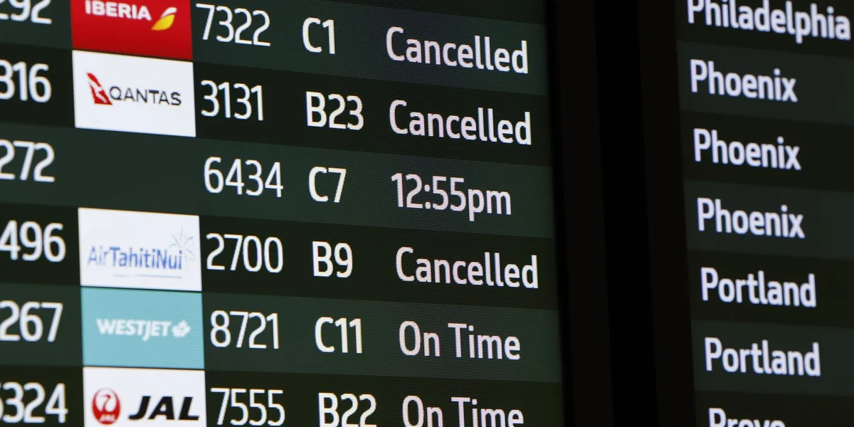 Wéinst dem Shutdown an den USA  gëtt och de Fluchverkéier erofgeschrauft. | © EPA/JOHN G. MABANGLO