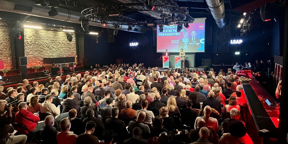 D'Maxime Miltgen an de Georges Engel wäerten d'LSAP an déi nächst Wale féieren | © Diane Lecorsais