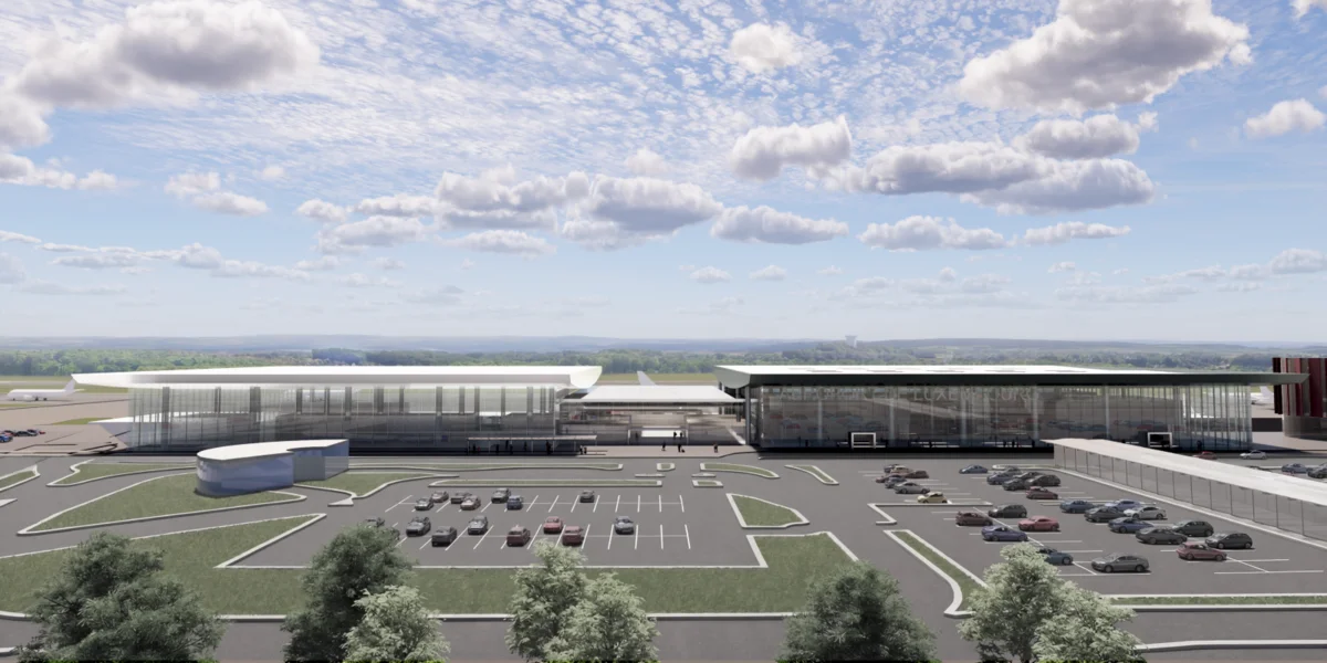 1 Milliard fir den Ausbau vum Findel: Ënner anerem ginn Terminale bis 2028 erweidert | © lux-Airport