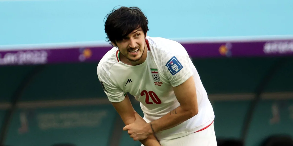Den iranesche Stiermer Sardar Azmoun | © EPA/Abedin Taherkenareh