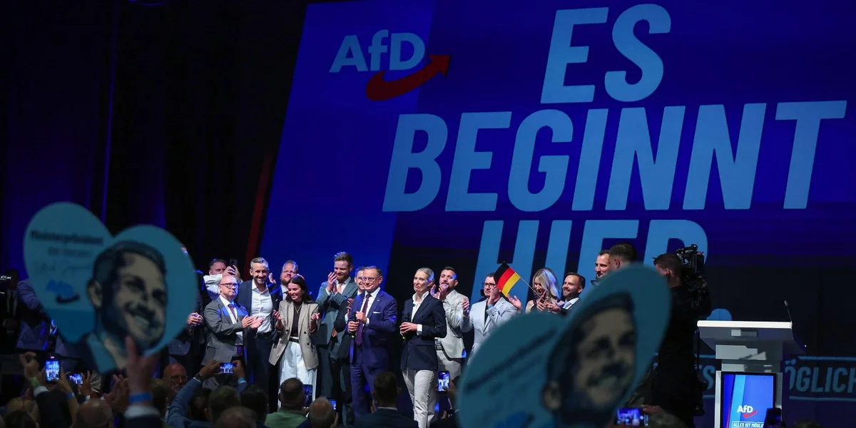 No AfD-Victoire: Luc Frieden bedauert Walresultat a Sachsen-Anhalt | © EPA/FILIP SINGER